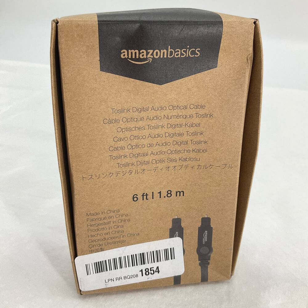 amazonbasics Toslink Digital Audio Optical Cable 6 ft | 1.8 m, Black